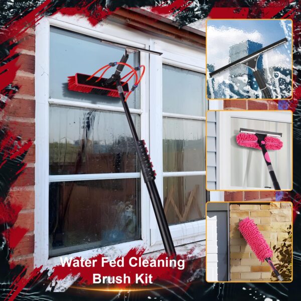 30ft Telescopic Solar Panel & Window Cleaning Kit - Image 2