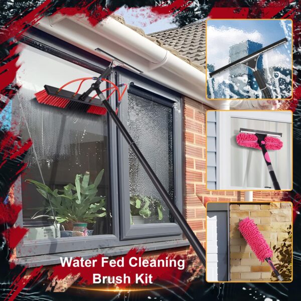 35ft Extendable Solar Panel & Window Cleaning Kit - Image 2