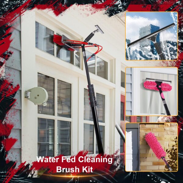18FT Extendable Water Fed Cleaning Brush Kit - Image 2