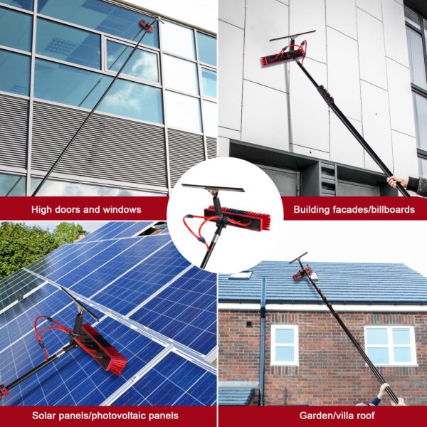 30ft Telescopic Solar Panel & Window Cleaning Kit - Image 7