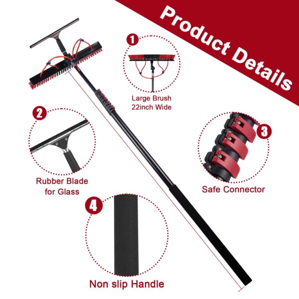 18FT Extendable Water Fed Cleaning Brush Kit - Image 7