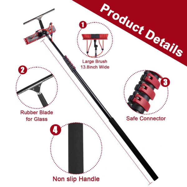 30ft Telescopic Solar Panel & Window Cleaning Kit - Image 6