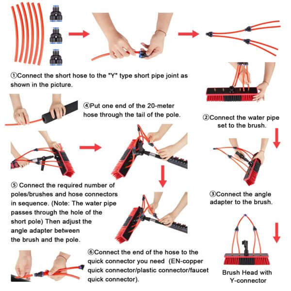 30ft Telescopic Solar Panel & Window Cleaning Kit - Image 3