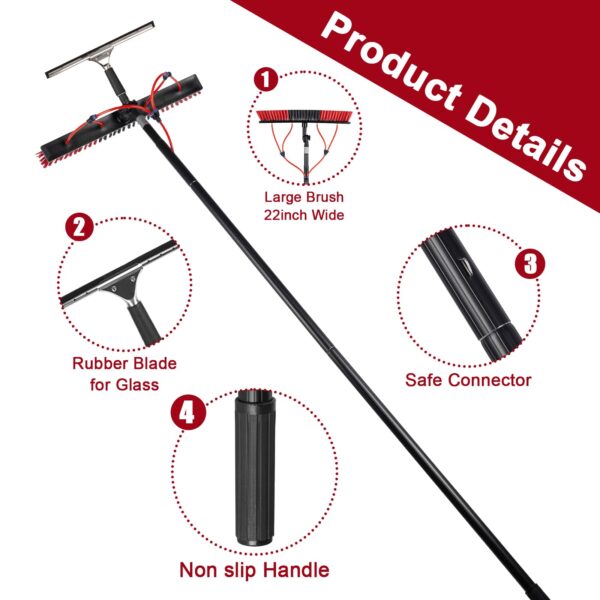 35ft Extendable Solar Panel & Window Cleaning Kit - Image 3